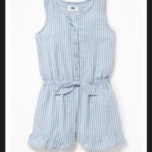 Old Navy Gingham cinched romper